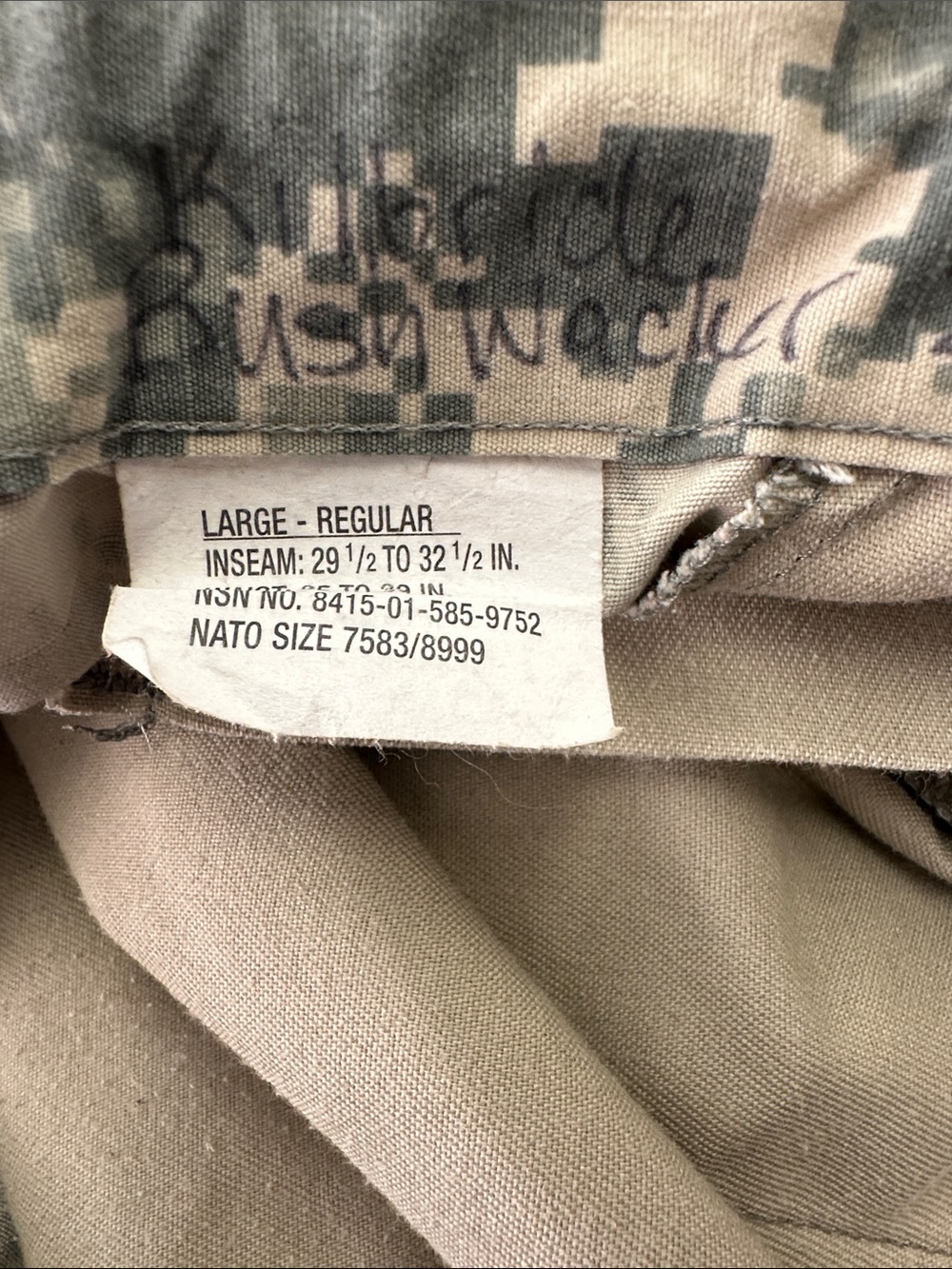 Team Soldier Certified Gear Men's large Digital Camo Cargo trouser - Green/Tan - Picture 5 of 8